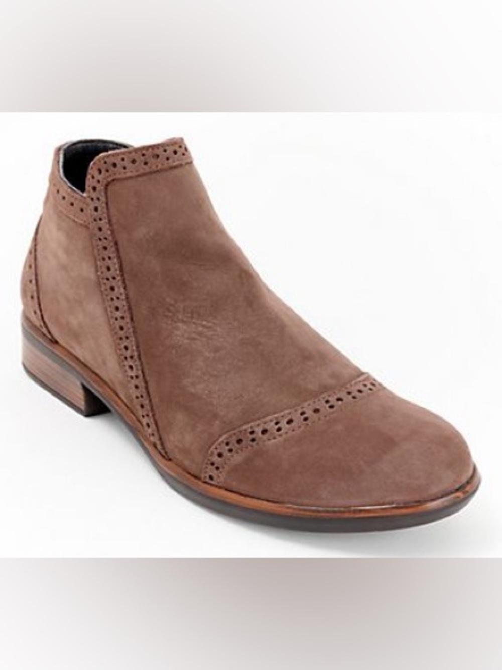 Like New! Naot Nefasi Shiitake Nubuck Tan Leather Ankle Boots size 38 US 7-7.5